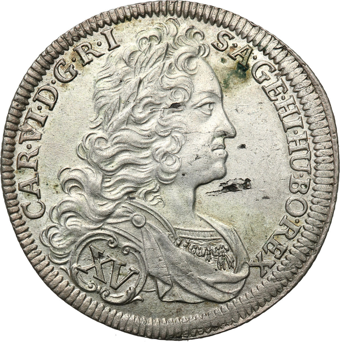 Śląsk, Karol VI (1711-1740), 15 krajcarów 1734, Wrocław – ŁADNE